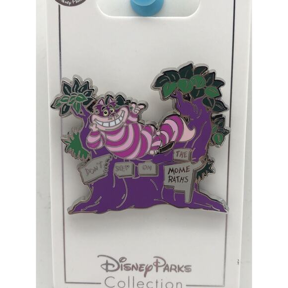 Disney Pin Alice in Wonderland Cheshire Cat "Don't Step on the Mome Raths" - Picture 3 of 5